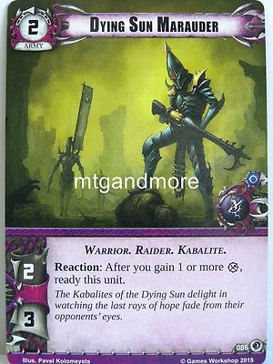 Warhammer 40000 Conquest LCG - Dying Sun Marauder  #086 - What Lurks Below