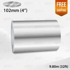 CHROME SILVER 4" 102mm PIN STRIPE Car Model Streamline TAPE Decal Vinyl Sticker