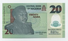 Nigeria 20 Naira 2017 Pick 34.new date UNC Uncirculated Banknote Polymer