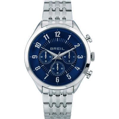 Herrenuhr BREIL ARBITER TW1873 Chrono Edelstahl Blau Sub 50mt