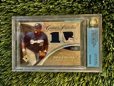2006 UPPER DECK ULTIMATE COLL. 29/50 ULTI GM PATCH PRINCE FIELDER #PF BGS AUT