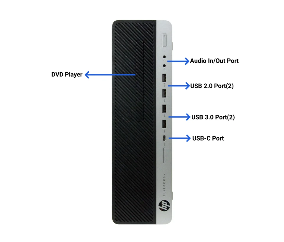 HP Desktop Computer PC i5, 16GB RAM, 256 M.2 NVMe SSD, Windows 11 Pro, WiFi BT - Image 2 of 4