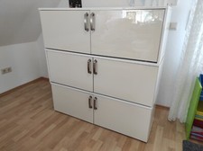 3 weiße Schränke Wohnzimmer, Kinderzimmer, sehr stabil 122x41x41 cm