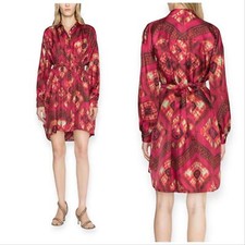 Ulla Johnson Jude shibori-printed silk dress, Size 6, Wild Rose, NWT, $650