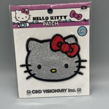C D Visionary Iron On Patch Sanrio Hello Kitty Glitter