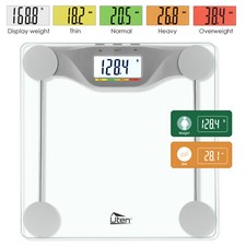 Digital Weight Scale 400lb High Precision Large LCD Backlight 6mm Tempered Glass