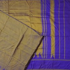 Vintage Brown Dual Tone Sarees 100 Pure Silk Handwoven Sari 5YD Craft Fabric