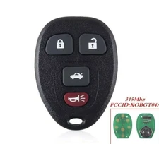 Fits Chevrolet Buick PONTIAC Allure Lacrosse Prix KOBGT04A Remote Key Car