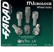 Farad Microlocks Italian Made Wheel Lock Nuts M12x1.5x36 Cone Seat Silver Farad Microlocks Italian Made Wheel Lock Nuts M12x1.5x36 Cone Seat Silver