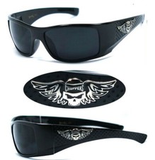 Choppers Bikers Mens Designer Sunglasses Black Frame Smoke Lens C42