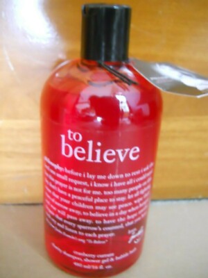 New 16 oz Philosophy CRANBERRY CURRANT 3-in-1 Shower Gel, Shampoo, Bubble Bath