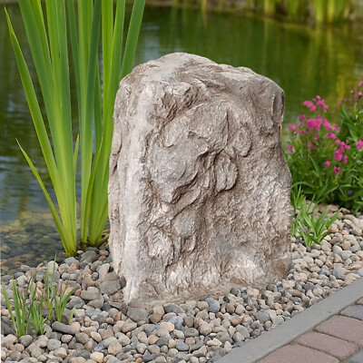 Abdeckfelsen Gartenfelsen Sandstein Optik Kunstfelsen Trafohaus  Pumpenabdeckung | eBay.de