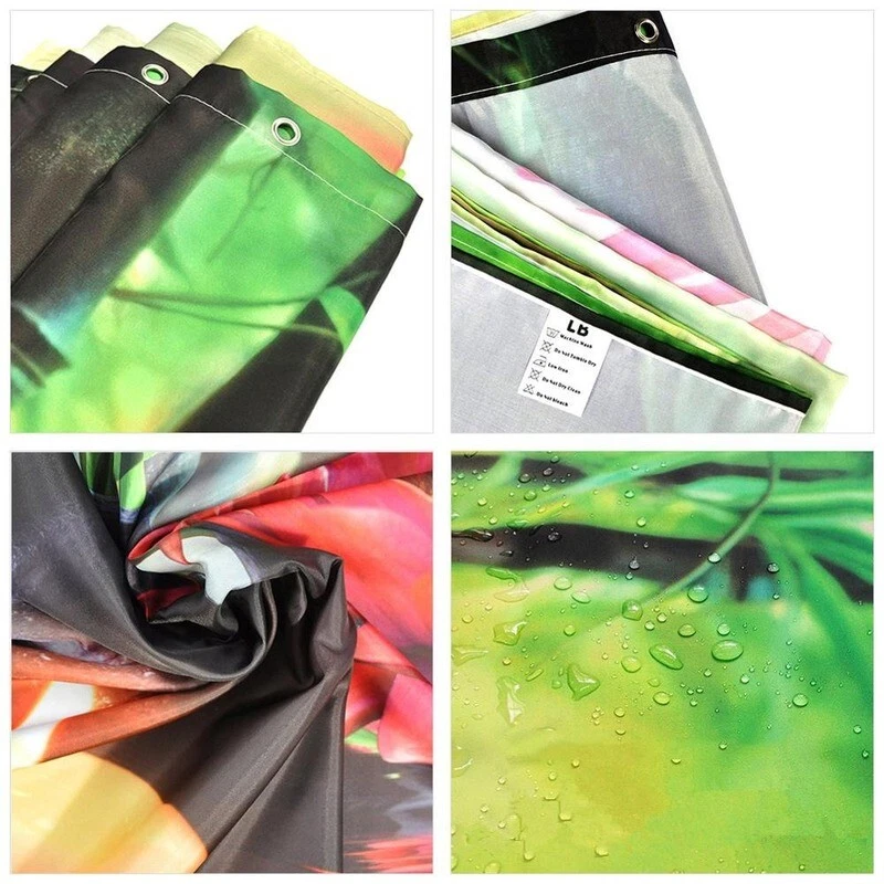 Cortina de Ducha Sunshine Forest con Ganchos Tela Baño Decoración 72 Pulgadas Foto 3 de 4