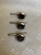 Vintage 3 Mother Of Pearl Silver Tone Shirt Studs St-5