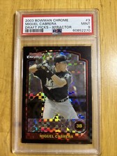 2003 Bowman Chrome Draft X-Fractor /130 Miguel Cabrera PSA 9 Mint