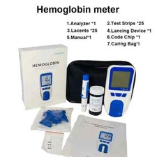 Analyzer Anemia Monitor Blood Hemoglobin Meter Test HB HCT with 25pcs Strips