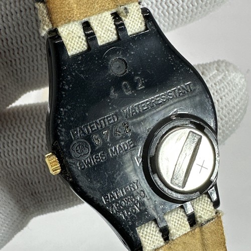 Swatch Watch Ladies GARAGE LB136 w/ Case & Papers Vintage 1994 Woman NEW BATTERY - Picture 10 of 17