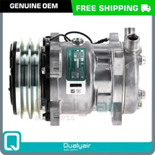 New OEM Sanden SD5S14 AC Compressor with 2A groove Clutch 12V QR