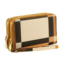 Damen Geldbörse Groß Lang XXL Mehrfarbig Portemonnaie 2 Reihe Geldbeutel 