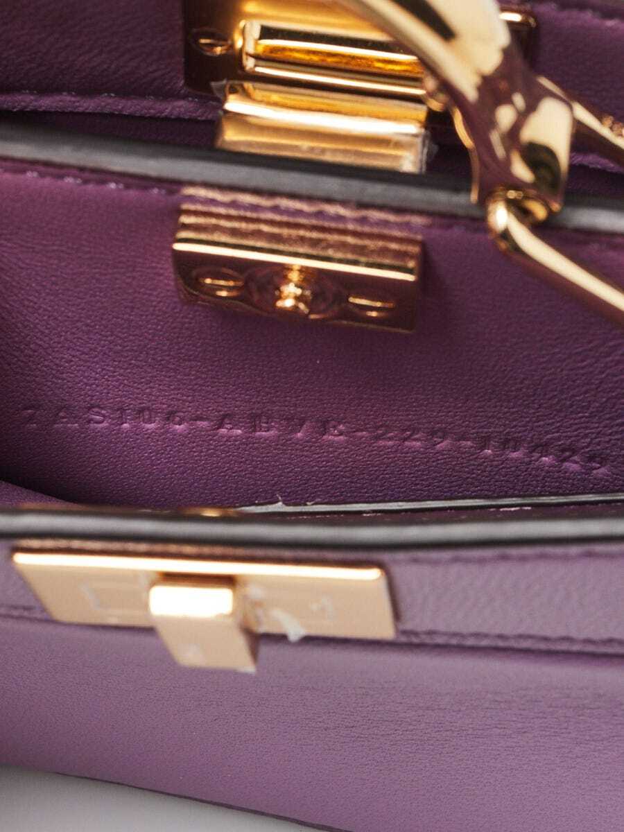 Fendi Purple Smooth Leather Nano Peekaboo Maxi Handle Bag Fendi Purple Smooth Leather Nano Peekaboo Maxi Handle Bag