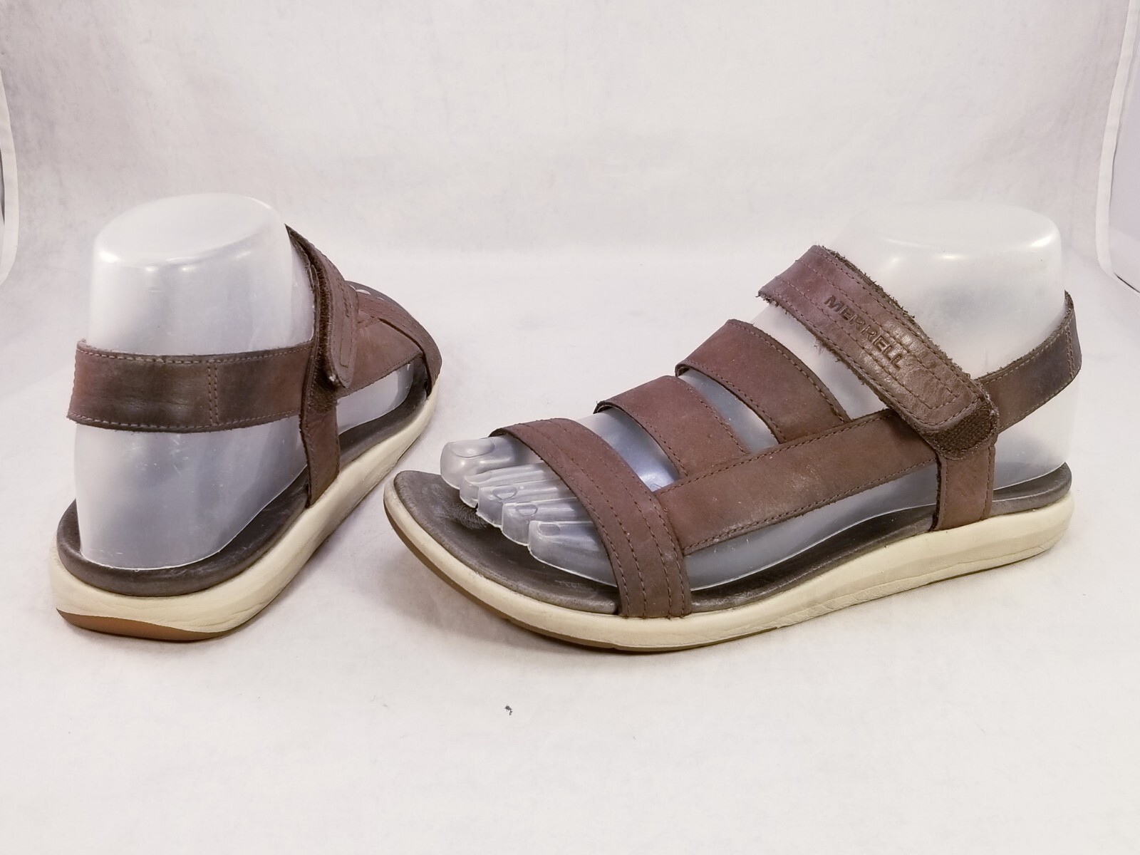 MERRELL BRACKEN SANDALI DONNA PELLE MARRONE MISURA 6 37 USATI IN OTTIME CONDIZIONI