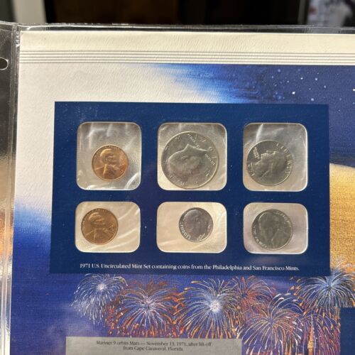 1971 Stamp & Uncirculated US Mint Set From The Postal Commemorative Society - Picture 2 of 6