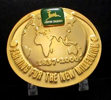 John Deere Limited Australia NZ 2000 Millennium Service Training Belt Buckle jd