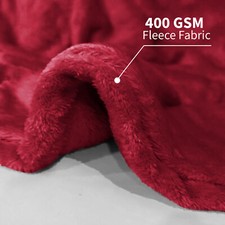 480 GSM Luxury Heavy Sherpa Blanket Warm Faux Fur Mink Sofa Bed Fleece Throw UK