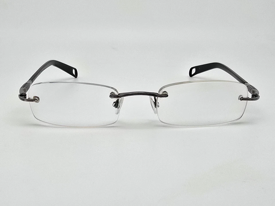 Armação de óculos FreudenHaus Austin Flex IV Gunmetal titânio sem aro Japão 45mm - Imagem 2 de 4