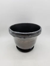 Garden Elements Outdoor Tulip Plastic Planters, Bronze (Pack of 3) [~9" x ~7"]