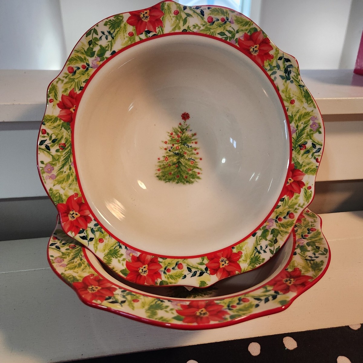Pioneer Woman Holiday Cheer Round Soup Serving Vegetable Bowl Set Of  2, NWT - Main Image