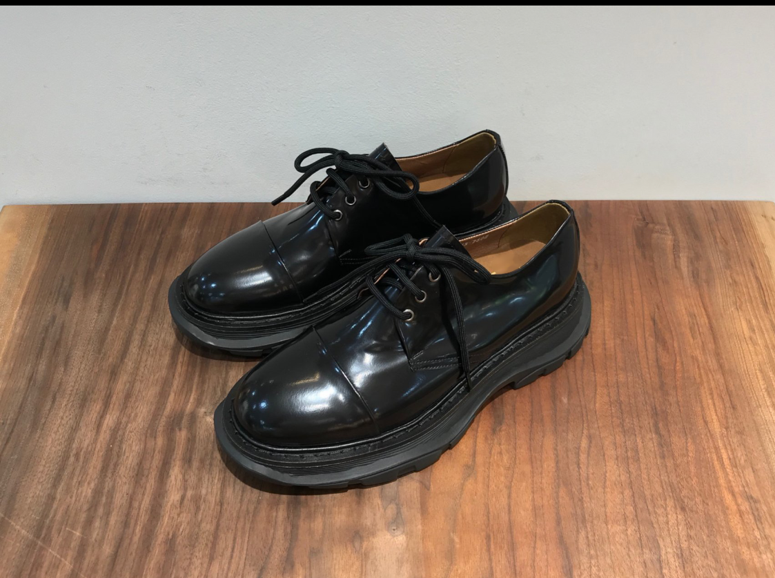 Handmade] Mens Leather Exaggerated Ugly Sole Slip On Lace Up Tie Derby Shoes Sn