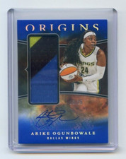 2024 Panini Origins WNBA ARIKE OGUNBOWALE Jersey Patch Relic Auto BLUE #13/25