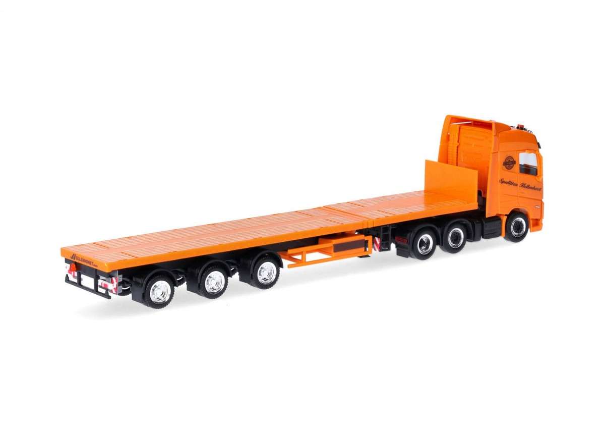 Modèle Réduit HERPA Volvo FH Globetrotter Avec Remorque Bâchée 3 Essieux - échelle 1/50, Neuf, Fabrication Allemagne