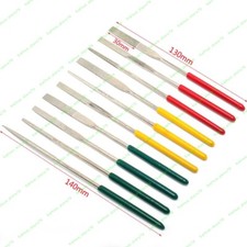 Mini Diamond Needle Files Ultra-thin Flat File for Polishing Wood Glass Tool 10X