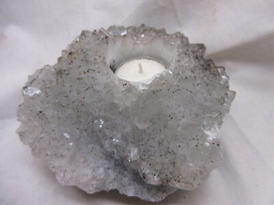 Amethyst Crystal Cluster Candleholder Tea Light A+ Quality #399