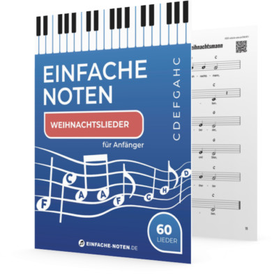 E-BOOK Einfache Noten - Weihnachtslieder und Songs. Klavier, keyboard spielen