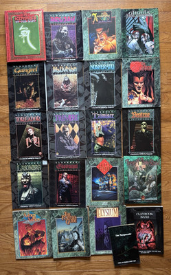 Vampire The Masquerade Sourcebook Lot of 19 White Wolf Sory Supplement