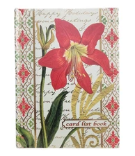 CR Gibson Card List Book Red Amarylis Design Holiday Christmas NEW