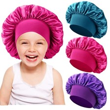 3 PCS Kids Bonnets for Girls,Silk Bonnet for Kid Sleeping,Toddler Bonnet for Boy