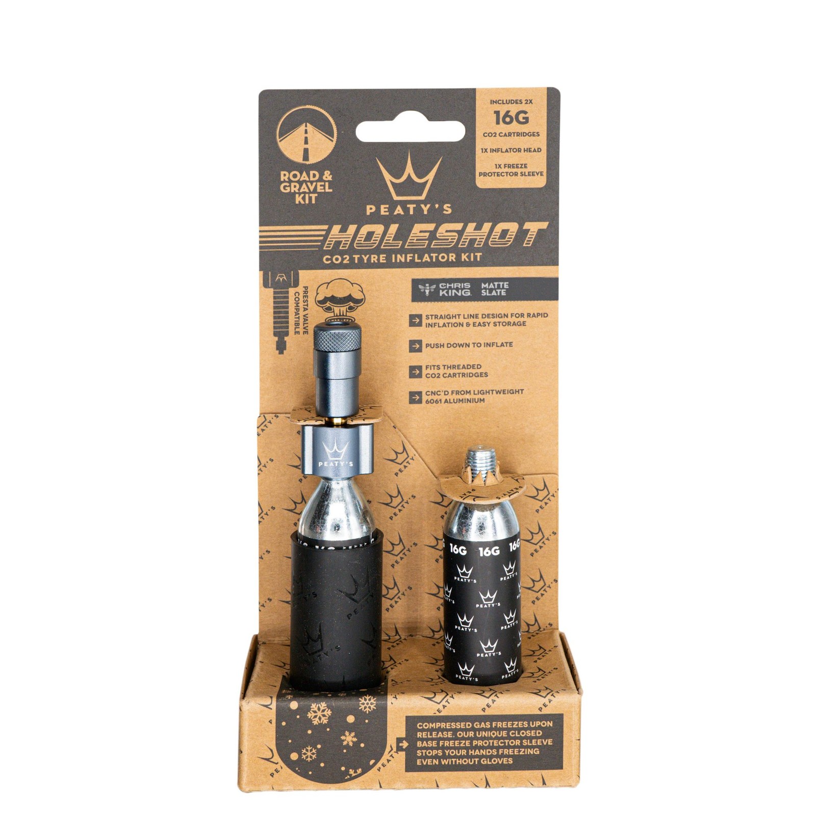 Peatys Holeshot CO2-Гравий /Дорожный насос с тележкой, шифер NLS