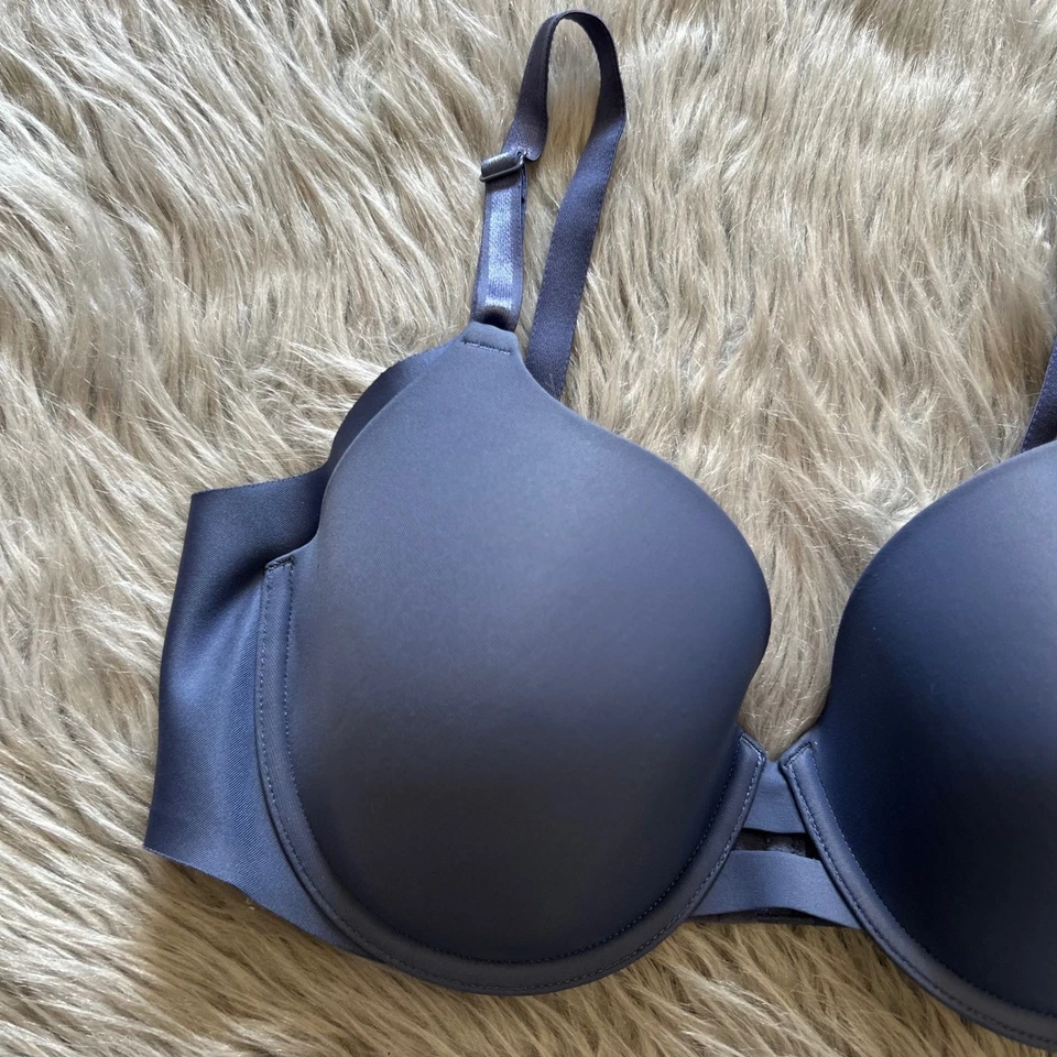 Бюстгальтер женский Warner's с легкой подкладкой размер 34D синий на косточках с застежкой сзади - Изображение 2 из 4