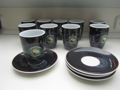 9 Cappuccino, Pott Groß 300ml  / COFFEESHOP COMPANY / 4 Untertassen / SELTMANN W