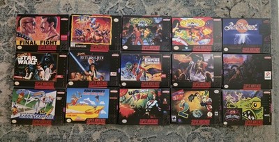 Lot Of 15 Snes Boxes with Trays. Nintendo. **Please, READ The Description **