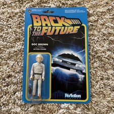 BACK TO THE FUTURE DOC BROWN ACTION FIGURE NEW IN BOX REACTION