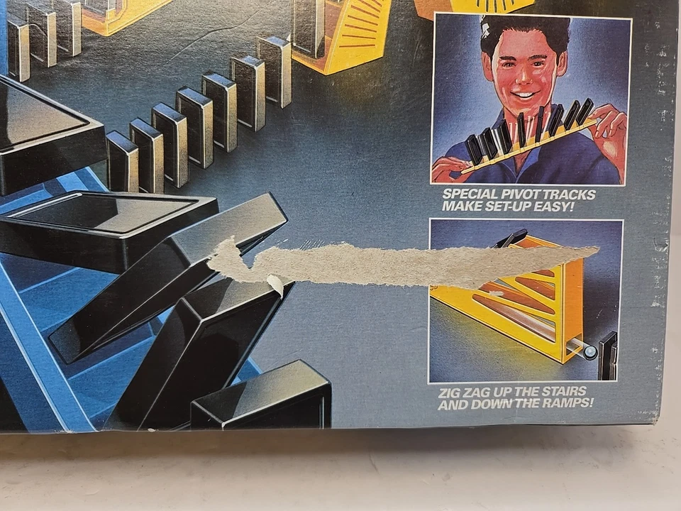 Vintage 1989 Pressman Domino Rally Intermediate Set Game Toy Stunts - New - Image 3 of 4