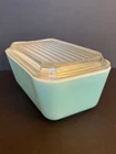 PYREX AQUA BLUE 502 FRIDGIE COVERED REFRIGERATOR DISH With Lid