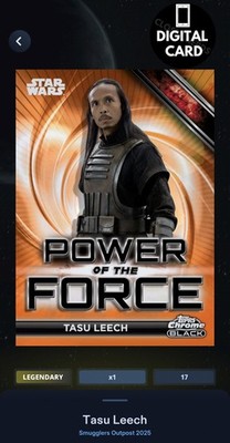25cc TASU LEECH ORANGE POWER FORCE SMUGGLERS OUTPOST 25 Star Wars Card Trader