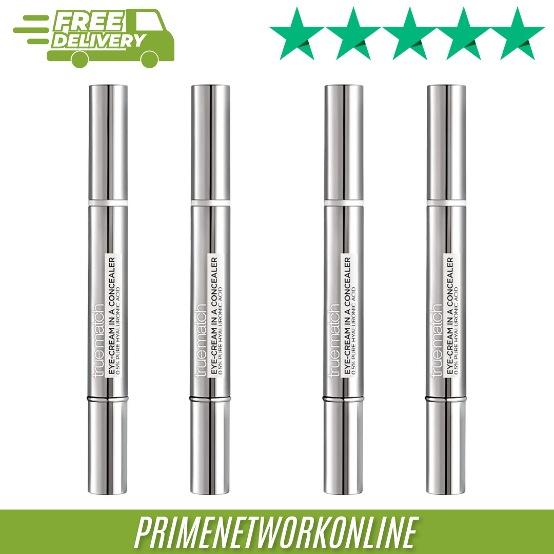 4 X L'Oréal Paris True Match Concealer Eye Cream – Shade 3.5–5  100% NEW⭐⭐⭐⭐⭐