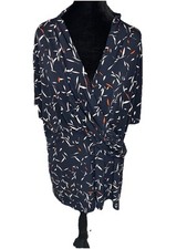 Philosophy Women’s Navy Blue Faux Wrap Short Sleeve Top SZ 3X Summer Classic